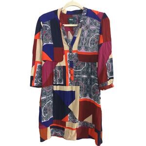 Maeve‎ Dress Womens Size 8 Multicolor Paisley Color Block Pockets